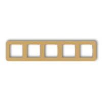 Рамка п'ятірна універсальна закруглена золота 29MRTZ-5 MINI