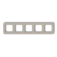Рамка п'ятірна універсальна закруглена taupe 60MRTZ-5 MINI