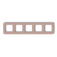 Рамка п'ятірна універсальна закруглена лососевий 62MRTZ-5 MINI
