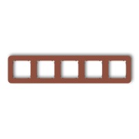 Рамка п'ятірна універсальна закруглена теракота 63MRTZ-5 MINI